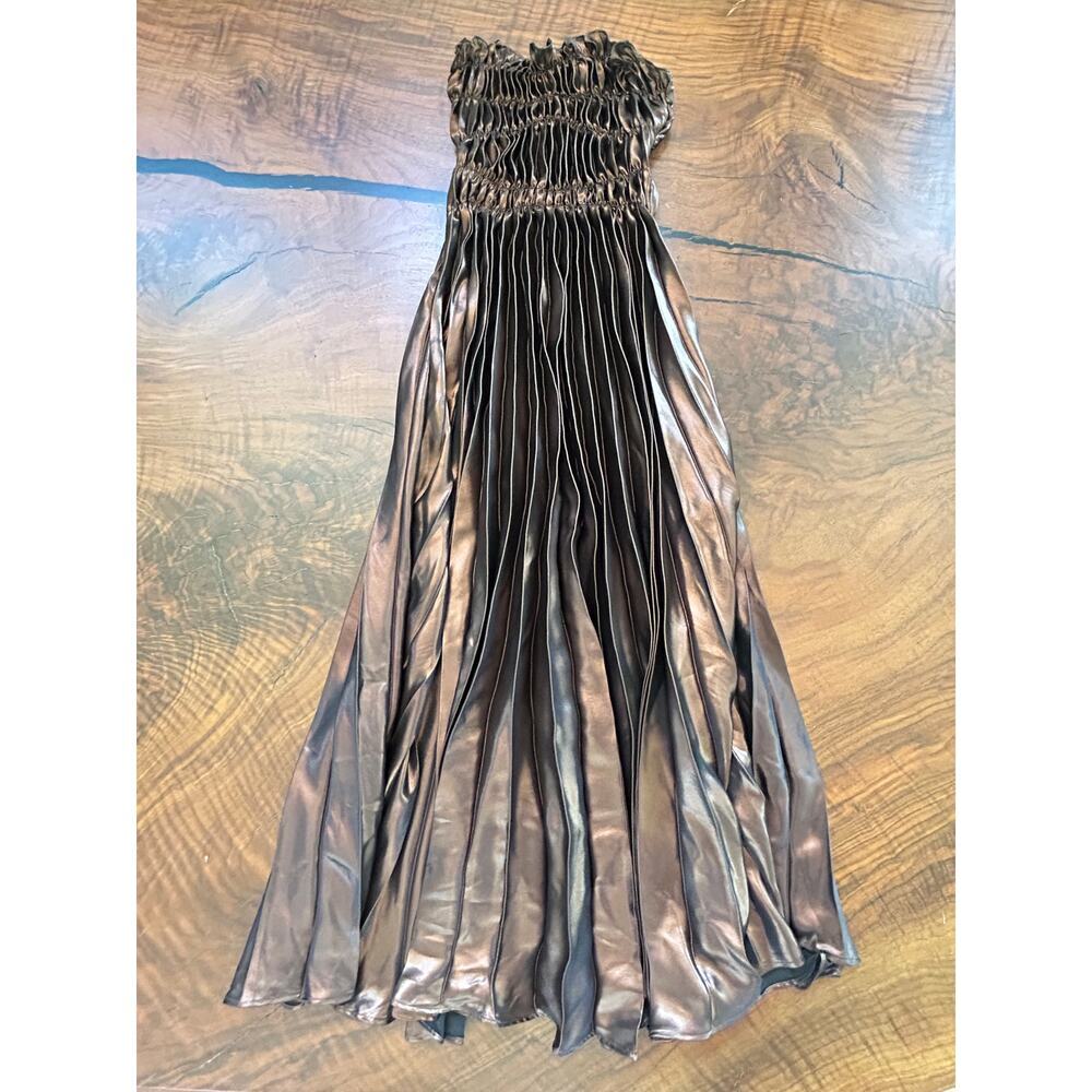 Georgia Hardinge x Free People Siren Bronze Metallic Midi Dress 8 - Picture 2 of 7